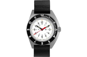 Image of Marathon Arctic Steel Navigator Automatic Unisex Watches, 41mm, Sapphire, Ballistic Nylon Strap, Black, WW194029SS-0501