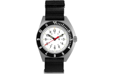 Image of Marathon Arctic Steel Navigator Automatic Unisex Watches, 41mm, Sapphire, Nylon Defstan Strap, Black, WW194029SS-0503