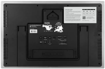 Image of Marathon Clock Jumbo LCD Atomic Wall Clock, Silver, 16.7 x 1.9 x 10.6, CL030025-SV-00-G