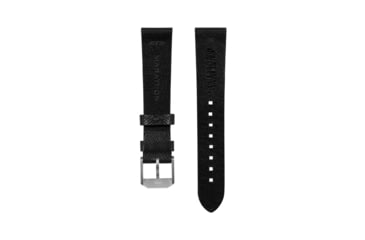 Image of Marathon Cross Hatch 2-Piece Strap, Italian Leather, Steel Buckle, 20mm, Black, Extra Long, WS-LT-BKSS-20-XL