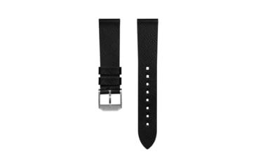 Image of Marathon Cross Hatch 2-Piece Strap, Leather, Steel Buckle, 18mm, Black, Standard, WS-LT-BKSS-18-ST