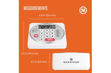 Image of Marathon Direct Entry Digital Timer, White, TI030018-WH