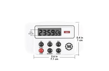 Image of Marathon 24 Hour Compact Digital Timer, White, TI080004-WH
