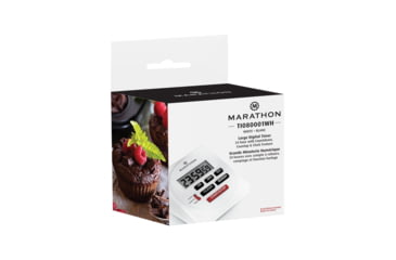 Image of Marathon 24 Hour Timer w/Countdown and Count-Up, White, TI080001-WH