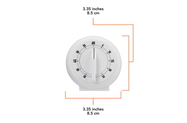 Image of Marathon 60-Minute Wind-Up Timer, White, TI030001-WH