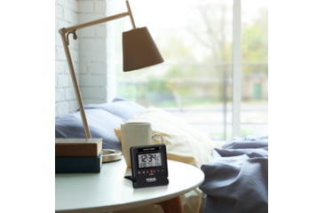 Image of Marathon Atomic Travel Alarm Clock w/Auto Night Light, Black, CL030036-BK-00-NA