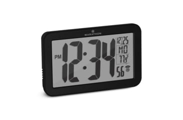 Image of Marathon Atomic Wall Clock w/8 Time Zones and Stand, Black, CL030033-BK-00-NA