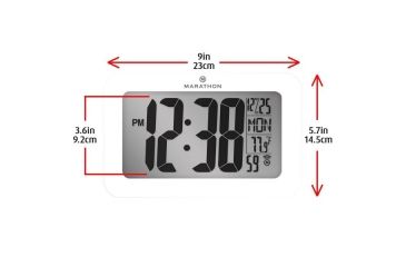 Image of Marathon Atomic Wall Clock w/8 Time Zones and Stand, White, CL030033-WH-00-NA