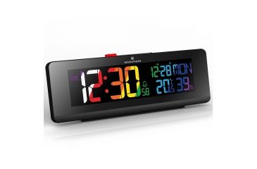 Image of Marathon Color Changing Spectrum LED Display Alarm Clock and USB Charging Station, Black, CL030063-BK-00-NA