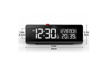 Image of Marathon Color Changing Spectrum LED Display Alarm Clock and USB Charging Station, Black, CL030063-BK-00-NA