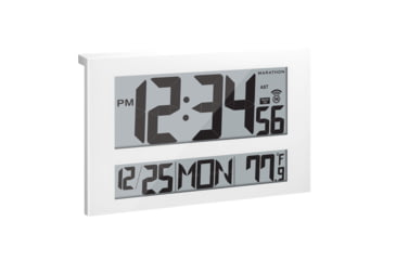 Image of Marathon Commercial Grade Jumbo Atomic Wall Clock w/6 Time Zones, White, CL030025-WH-00-NA