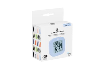 Image of Marathon Compact Alarm Clock w/Temperature and Date, Blue, CL030058-BL-00-NA
