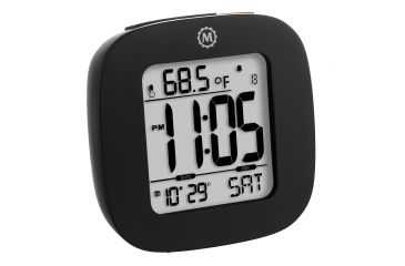 Image of Marathon Compact Alarm Clock w/Temperature and Date, Black, CL030058-BK-00-NA