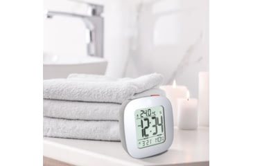 Image of Marathon Compact Alarm Clock w/Temperature and Date, Graphite Gray, CL030058-GG-00-NA