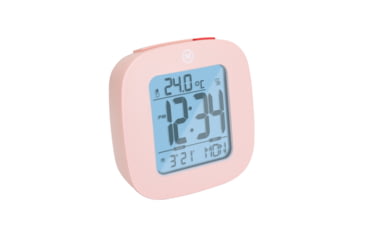 Image of Marathon Compact Alarm Clock w/Temperature and Date, Pink, CL030058-PI-00-NA