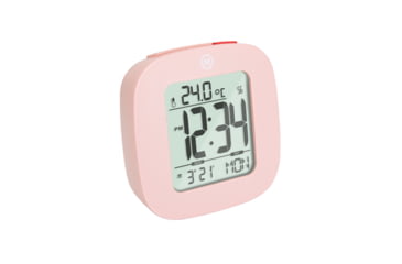Image of Marathon Compact Alarm Clock w/Temperature and Date, Pink, CL030058-PI-00-NA