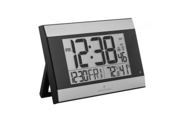 Image of Marathon Digital Wall Clock w/Auto-Night Light, Graphite Gray CL030052GG