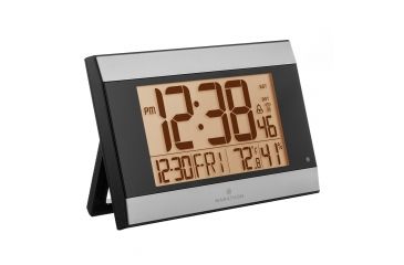 Image of Marathon Digital Wall Clock w/Auto-Night Light, Graphite Gray CL030052GG