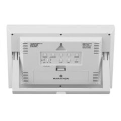 Image of Marathon Digital Wall Clock w/Auto-Night Light, White CL030052WH