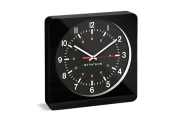Image of Marathon Jumbo Analog Wall Clock w/Auto-Night Light, Black, CL030057-BK-BK-NA