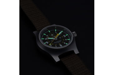 Image of Marathon Official US Army Officers Watch, Black, NSN 6645-01-694-4636, WW194003SS-1101