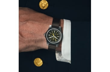 Image of Marathon Official US Army Officers Watch, Black, NSN 6645-01-694-4636, WW194003SS-1101