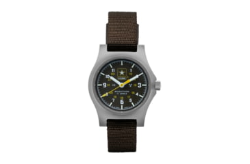 Image of Marathon Official US Army Officers Watch, Black, NSN 6645-01-694-4636, WW194003SS-1101