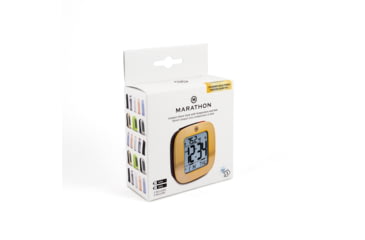 Image of Marathon Small Compact Alarm Clock, Gold, 3in x 1in x 3in, CL030058-GD-00-NA
