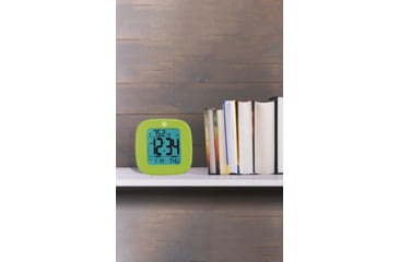 Image of Marathon Small Compact Alarm Clock, Green, 3in x 1in x 3in, CL030058-GR-00-NA