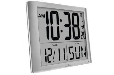 Image of Marathon Super-Jumbo Atomic Digital Wall Clock w/7 inch Digits, Graphite Gray CL030061GG