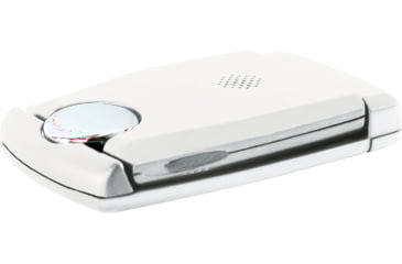 Image of Marathon Travel Alarm Clock w/ Calendar and Temperature, White, 2.5in x .5in x 3in, CL030023-WH-SV-NA