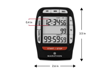 Image of Marathon Triple Timer w/Clock Function, White, TI030007