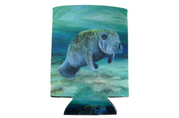 Image of Marine Sports Manatee Kan-Tastic Seascape Insulated Can / Bottle Kooler and Holder Full Color Print 3 Sides, 4914MAN