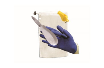 Image of Marine Sports SCALLOP KIT STANDARD- 15&quot; x 20&quot; Mesh Bag; Scallop Knife; Blue Latex Gloves; Safety Whistle, 5744