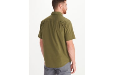 Image of Marmot Aerobora Short Sleeve Shirt - Mens, Winter Moss, Small, 42100-16285-S