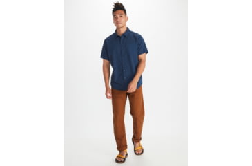 Image of Marmot Aerobora Short Sleeve Top - Mens, Arctic Navy, Small, M14116-2975-S