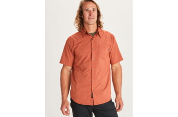 Image of Marmot Aerobora Short Sleeve Top - Mens, Picante, Extra Large, 42100-6740-XL