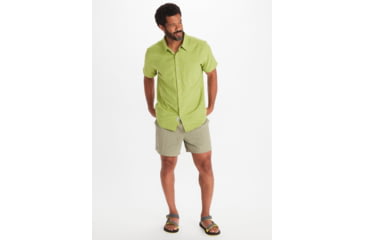 Image of Marmot Aerobora Short Sleeve Top - Mens, Spinach Green, Small, M14116-21539-S