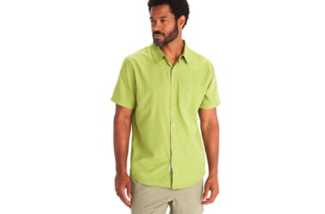 Image of Marmot Aerobora Short Sleeve Top - Mens, Spinach Green, Small, M14116-21539-S