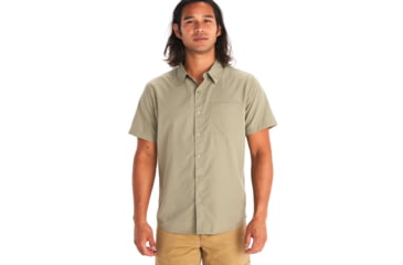 Image of Marmot Aerobora Short Sleeve Top - Mens, Vetiver, Small, M14116-21543-S