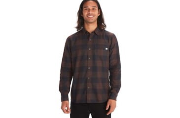 Image of Marmot Anderson Lightweight Flannel - Men's, Large, Dark Coffee, M13559-7143-L