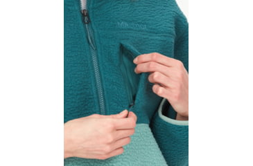 Image of Marmot Aros Fleece 1/2 Zip - Womens, Dark Jungle/Blue Agave, Large, M14978-22500-L