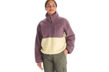 Image of Marmot Aros Fleece 1/2 Zip - Womens, Hazy Purple/Wheat, Small, M14978-22494-S