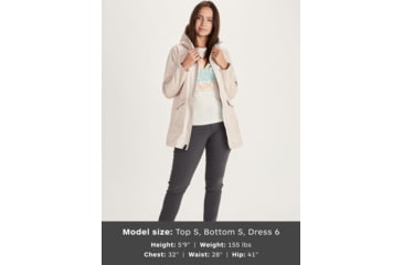 Image of Marmot Ashbury PreCip Eco Jacket - Womens, Mandarin Mist, Small, 10000-9672-S