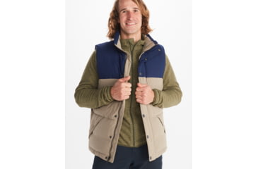 Image of Marmot Bedford Vest - Mens, Stonework/Arctic Navy, Medium, M11759-16383-M