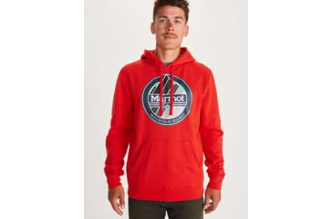 Image of Marmot Chock Hoodie - Mens, Victory Red, Large, 41810-6702-L