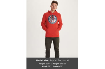 Image of Marmot Chock Hoodie - Mens, Victory Red, Large, 41810-6702-L