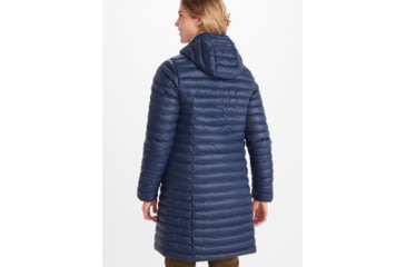 Image of Marmot Echo Featherless Long Jacket - Women's, Small, Arctic Navy Shiny, M13215-20952-S