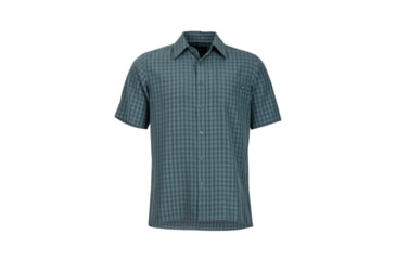 Image of Marmot Eldridge Short Sleeve Shirt - Men's-Dark Zinc-XX-Large