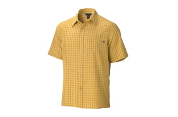 Image of Marmot Eldridge Short Sleeve Shirt - Men's-Mustard Yellow-X-Large
